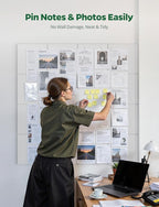 Large Bulletin Board 48" x 36", 12 Pack White Cork Boards - Image 2