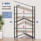 ALANNG 40" W Foldable 5-Tier Storage Shelves - Image 8
