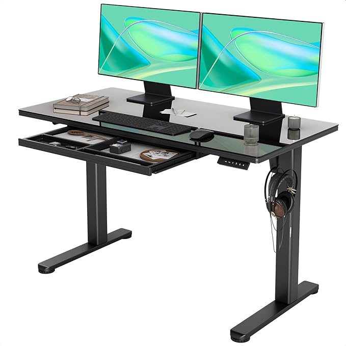 INNOVAR Glass Standing Desk by INNOVAR