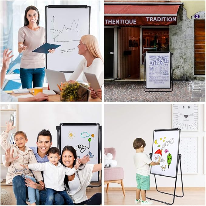 Dry Erase Board with Stand, Double Sided Magnetic Whiteboard, 24 x 36 Portable - Image 2