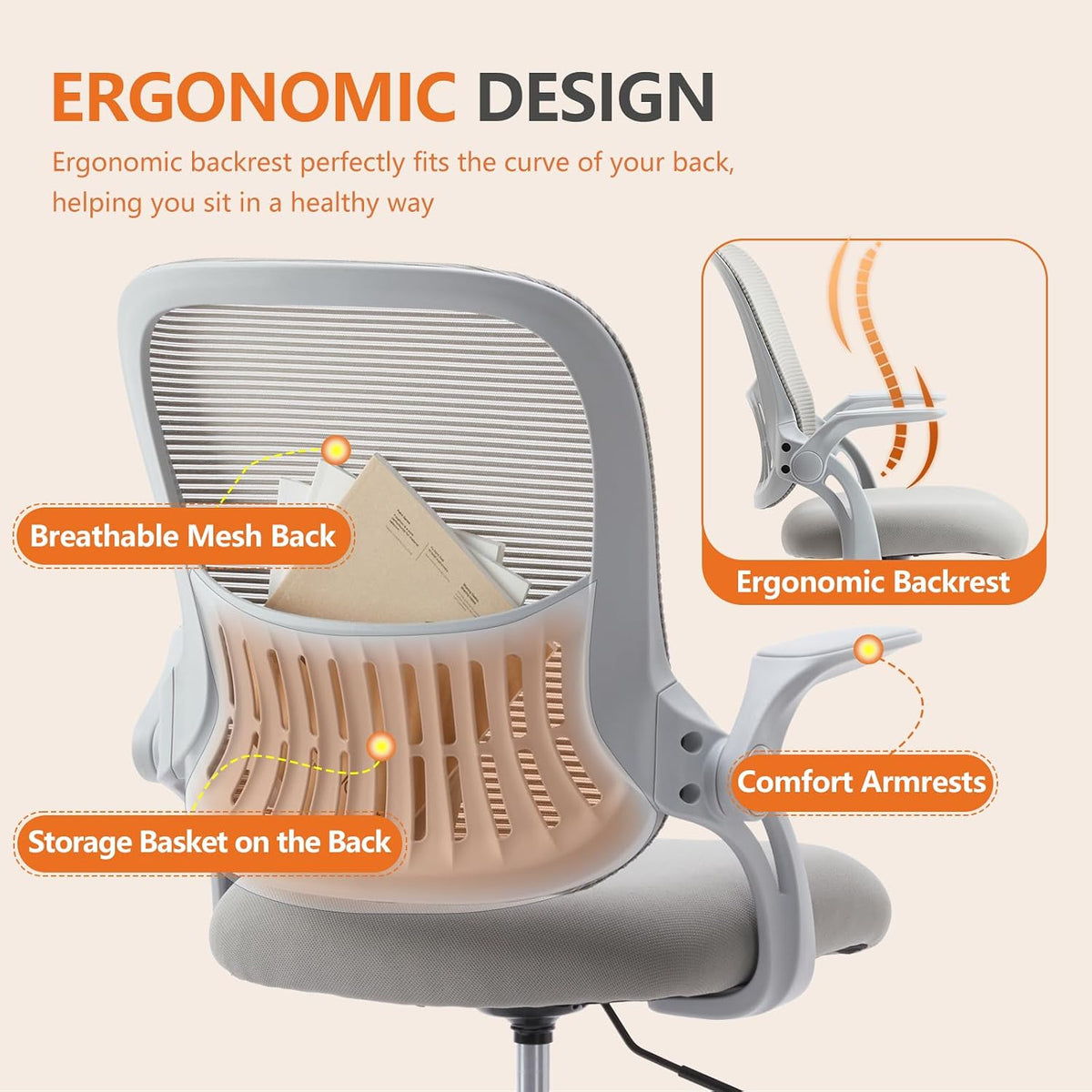 Sweetcrispy Tall Drafting Office Desk Chair - Ergonomic High Stool Computer C...
