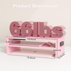 BONTEC Wooden Monitor Stand Riser, 2-Tier Desk Shelf - Image 3