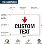 Custom Arrow, Custom Directional Sign, Down Arrow, 7x10 Inches, Rust Free .040 - Image 6