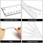 200 Pack 12 Inch Plastic Rulers Bulk, Transparent Ruler - Image 3