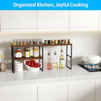 Golener Countertop Organizer Corner Shelf, 2-Tier Adjustable Stackable Corner - Image 3