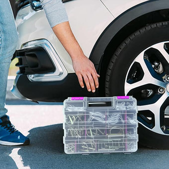 Tools Organizer Box Small Parts Storage Box 50-Compartment Double Side Hardware - Image 6