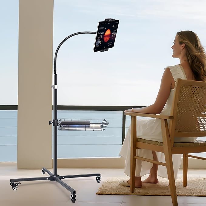 Coslony Adjustable Floor Standing Tablet Stand - Image 2