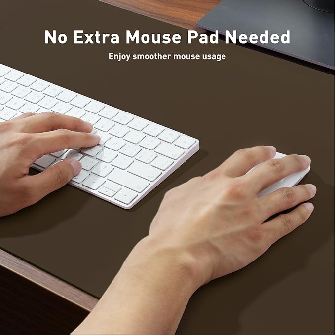 Aothia Leather Desk Pad Protector, Large Mouse Pad, Office Mat, Non-Slip PU - Image 5