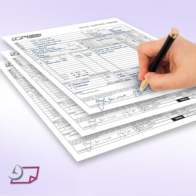NextDayLabels - Pack of 500 Sheets 8-1/2" x 11" Letter Size CFB NCR Paper - Image 3