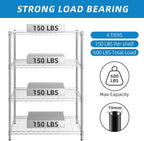 Guan River 4-Shelf Adjustable Metal Shelf Wire Shelving Unit Storage Rack - Image 2