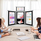 Nisorpa 3+1 Panel Folding Trade Show Presentation Board 70.8“ x 35.4” Trifold - Image 7