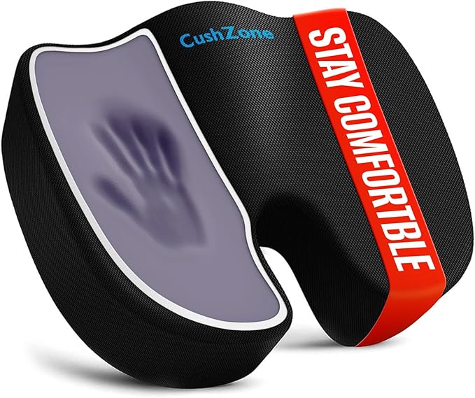 CushZone Seat Cushion, Office Chair Cushions, Car Seat Cushion, Non-Slip by CushZone
