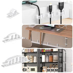 XHF 30pcs Adhesive Cable Wire Clips Kit White, Outdoor Cable Management Wire - Image 5