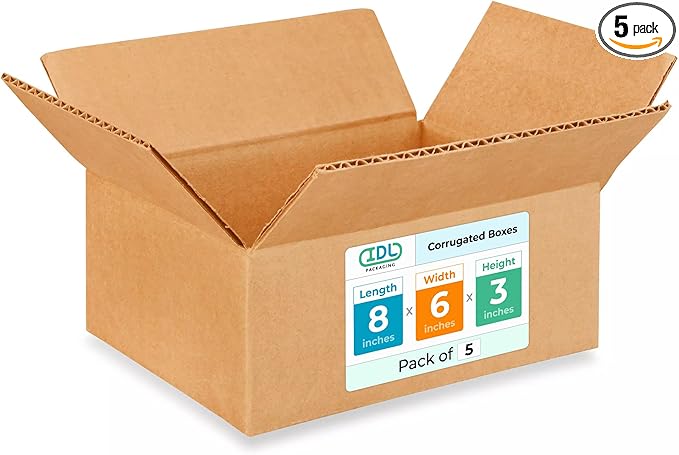 Small Moving & Shipping Boxes 8 x 6 x 3 inches by IDLPackaging
