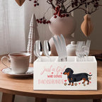 URLLUAE Dachshund Lover Gifts for Women Girls Wooden Pen Pencil Holder for - Image 4