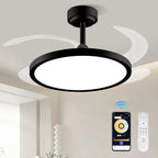 baysquirrel slim retractable ceiling fan with lights and, main product view