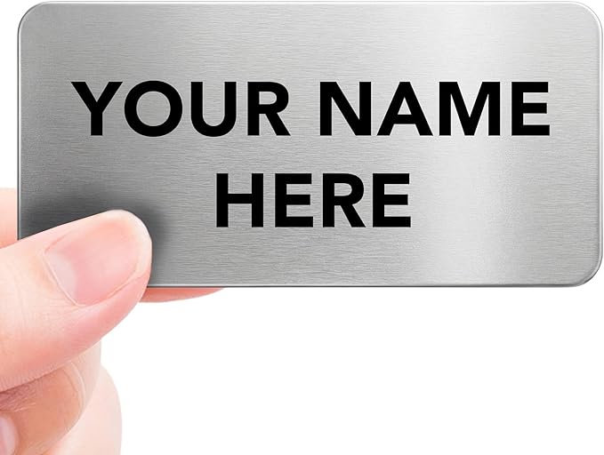 Magnet Me Up Custom Metallic Name Tag Badge by MagnetMeUp