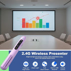QUI Presentation Clicker for PowerPoint, RF 2.4GHz USB Wireless Presenter Remote - Image 2