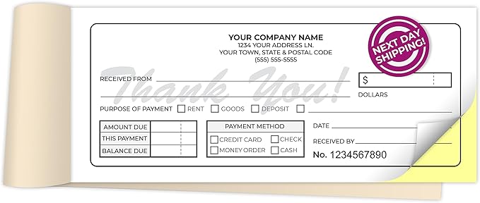 Custom 2.83" x 7" Carbonless NCR Books in 2-Part Duplicate Invoices, Work Orders by PrintPPS