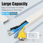 Yecaye Cord Hider, 113in Large Cord Covers - Image 2