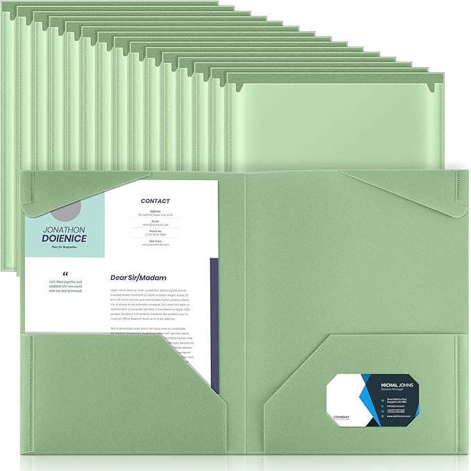 Henoyso 36 Pcs Plastic Folders by Henoyso