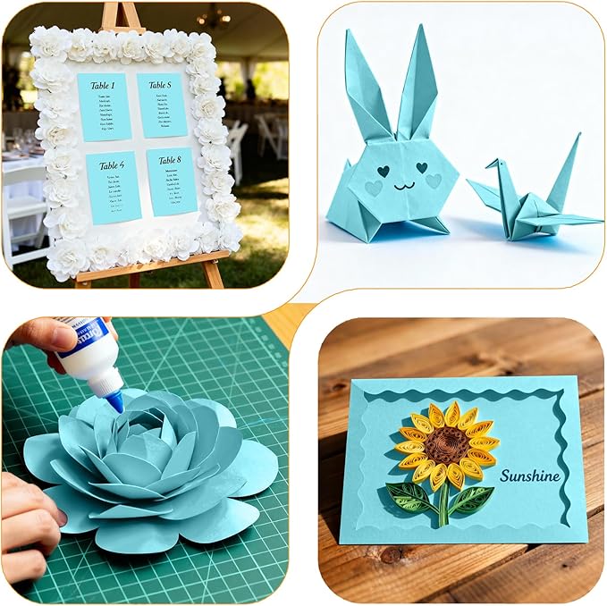 Light Blue Cardstock 8.5" x 11 ", Cardstock Paper, Colored Paper, 40 Sheets - Image 7