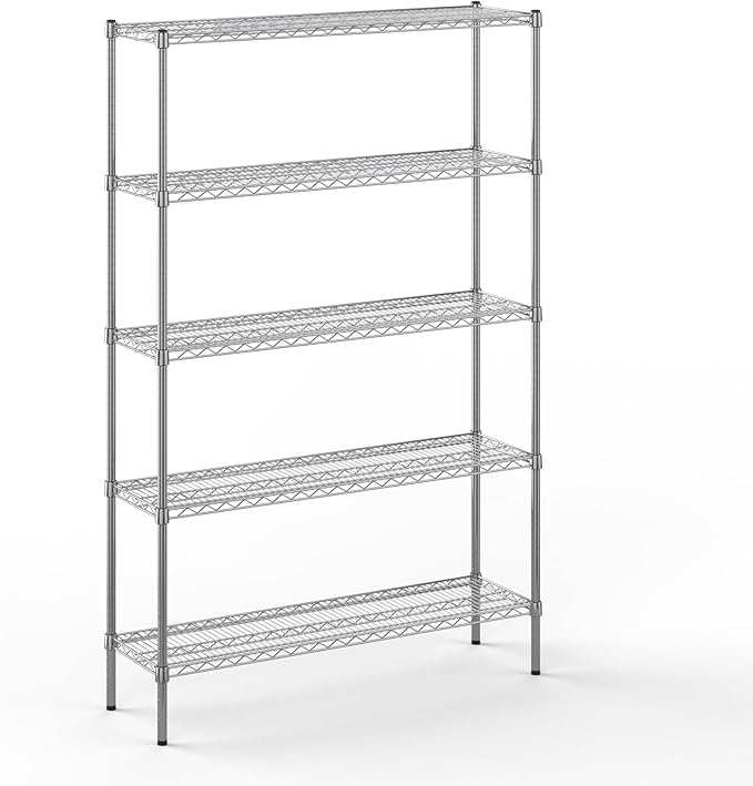 Regal Altair 14" Deep x 48" Wide x 74" Height Wire Shelving Kit | 5-Tier | NSF by Regal+Altair