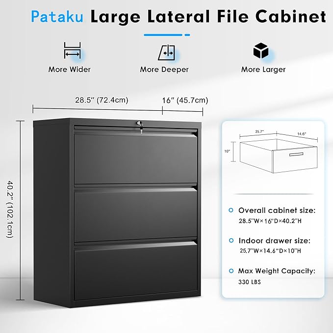 Pataku Metal Lateral File Cabinet - Image 3