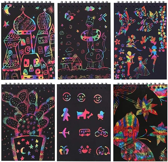 POKONBOY 16 Pack Scratch Arts and Crafts Notebooks, Scratch Note Pads - Image 5