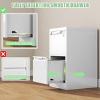 2-Drawer File Cabinet with Lock, Metal Vertical Filing Cabinets - Image 6
