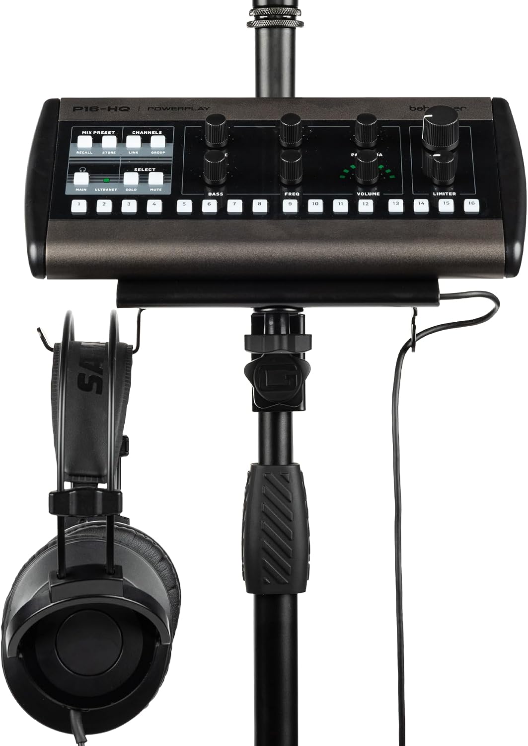Gator Frameworks Universal Personal Monitor Mixer Mount Stand for Both Studio...
