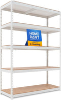 HOMEDANT 47.7" W 5 Tier Heavy Duty Garage Shelving Adjustable Metal Rack by TheBestOrganizingSolution