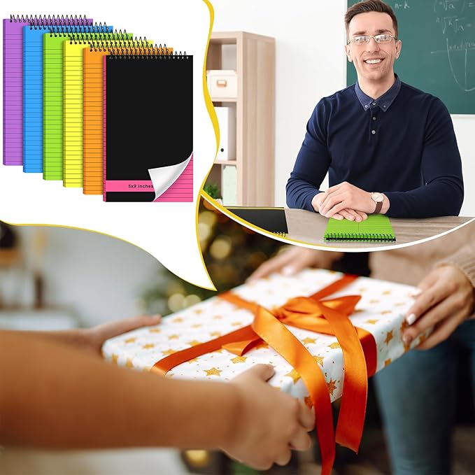 Resurhang 6 Pcs Legal Pad Top Spiral Bound Notebook 70 Sheets Double Sided - Image 6