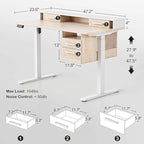 ModernMate Standing Desk with 4 Drawers, 47.2 x 23.6 Inch Whole Piece Height - Image 2
