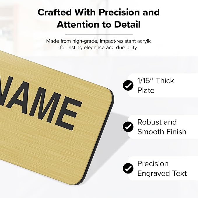 Custom Engraved Name Tags, Magnetic Tags, Personalized Name Tags, Durable - Image 3