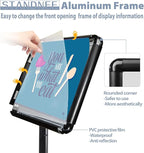 Sign Holder Stand, Heavy-Duty 8.5x11 Inch Aluminum Floor Stand - Image 7