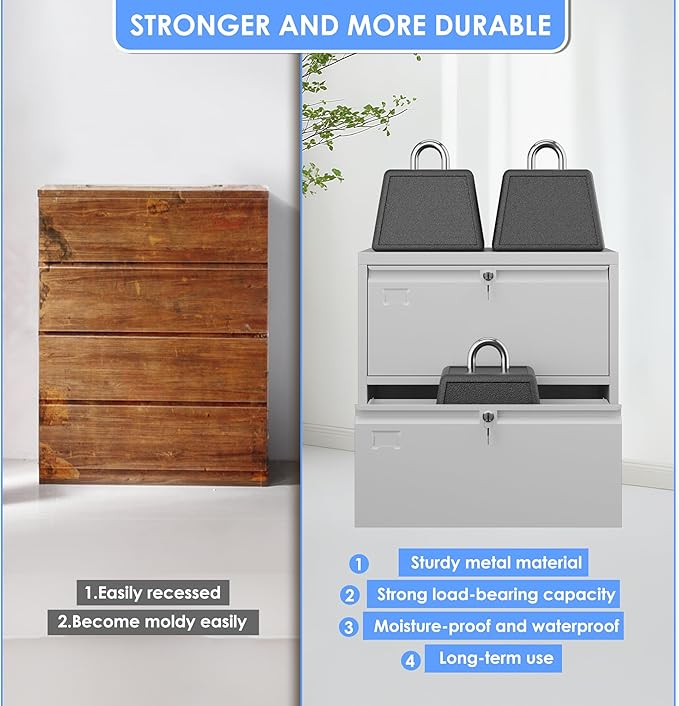 SUXXAN 2 Drawer File Cabinet, Lateral Filing Cabinet - Image 6