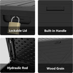 PATIOEASY Outdoor Storage Box 260GAL Waterproof Resin Deck Box, UV-Resistant - Image 7