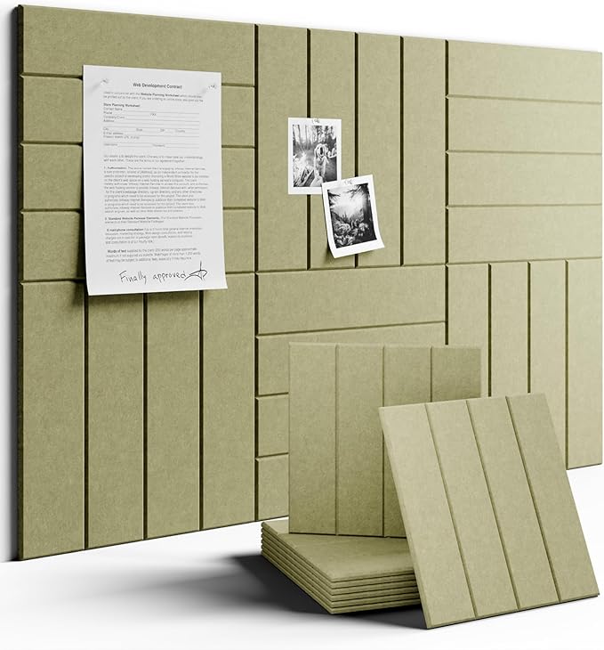 Fluxynara Large Felt Bulletin Board 48" x 36" Cork Board Alternative by FLUXYNARA