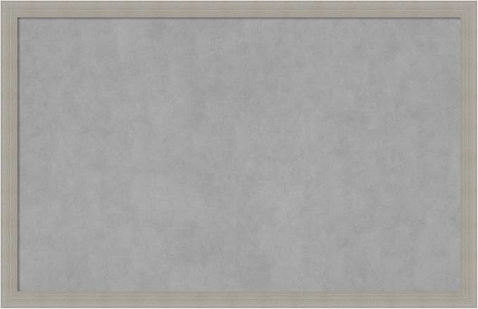 Amanti Art Grey Framed Magnetic Board 22x34 Large Vision Board by AmantiArt