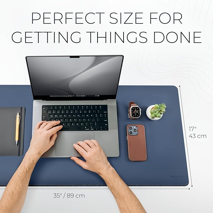Nordik Felt and Leather Desk Mat Non-Slip - Image 3