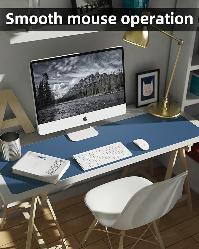 Large Desk mat, Leather Desk Pad Protector, Office Desk Mat, Mouse Pad - Image 4