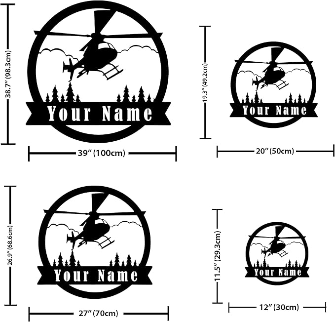 Personalized Metal Airplane Wall Art, Airplane Name Sign, Customized Pilot Name - Image 4