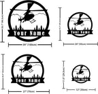 Personalized Metal Airplane Wall Art, Airplane Name Sign, Customized Pilot Name - Image 4