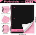 Resurhang 6 Pcs Legal Pad Top Spiral Bound Notebook 70 Sheets Double Sided - Image 2