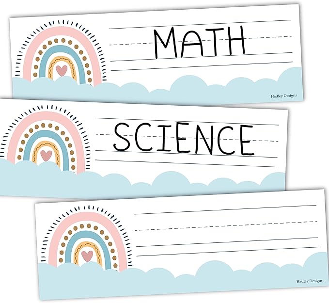 Desk Name Tags for Classroom -25 Student Name Plates for Classroom Kindergarten by HadleyDesigns