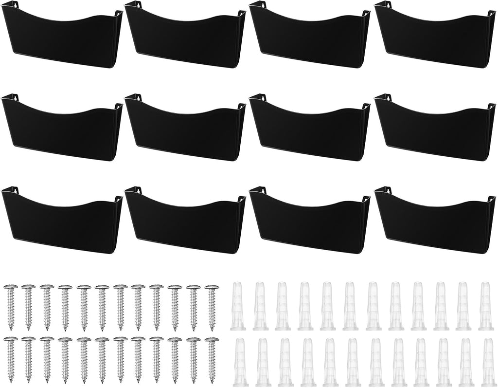 Colarr 12 Pcs Expandable Pocket Wall File Set Plastic Wall Mountable Space