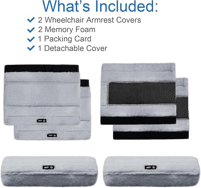 SPRING SEAON Wheelchair Armrest Covers 2 Pack Soft Memory Foam Wheelchair - Image 4