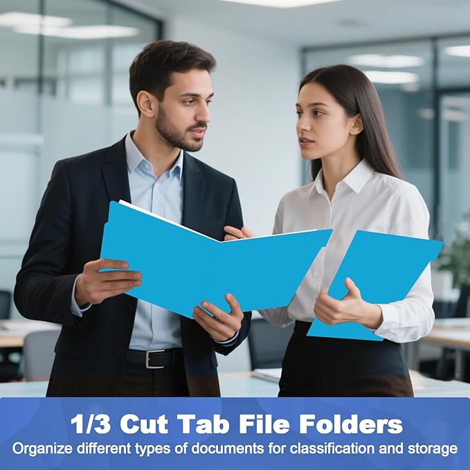 File Folder, HERKKA 30 Pack 1/3 Cut Tab File Folders, File Folders Great - Image 7