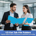 File Folder, HERKKA 30 Pack 1/3 Cut Tab File Folders, File Folders Great - Image 7